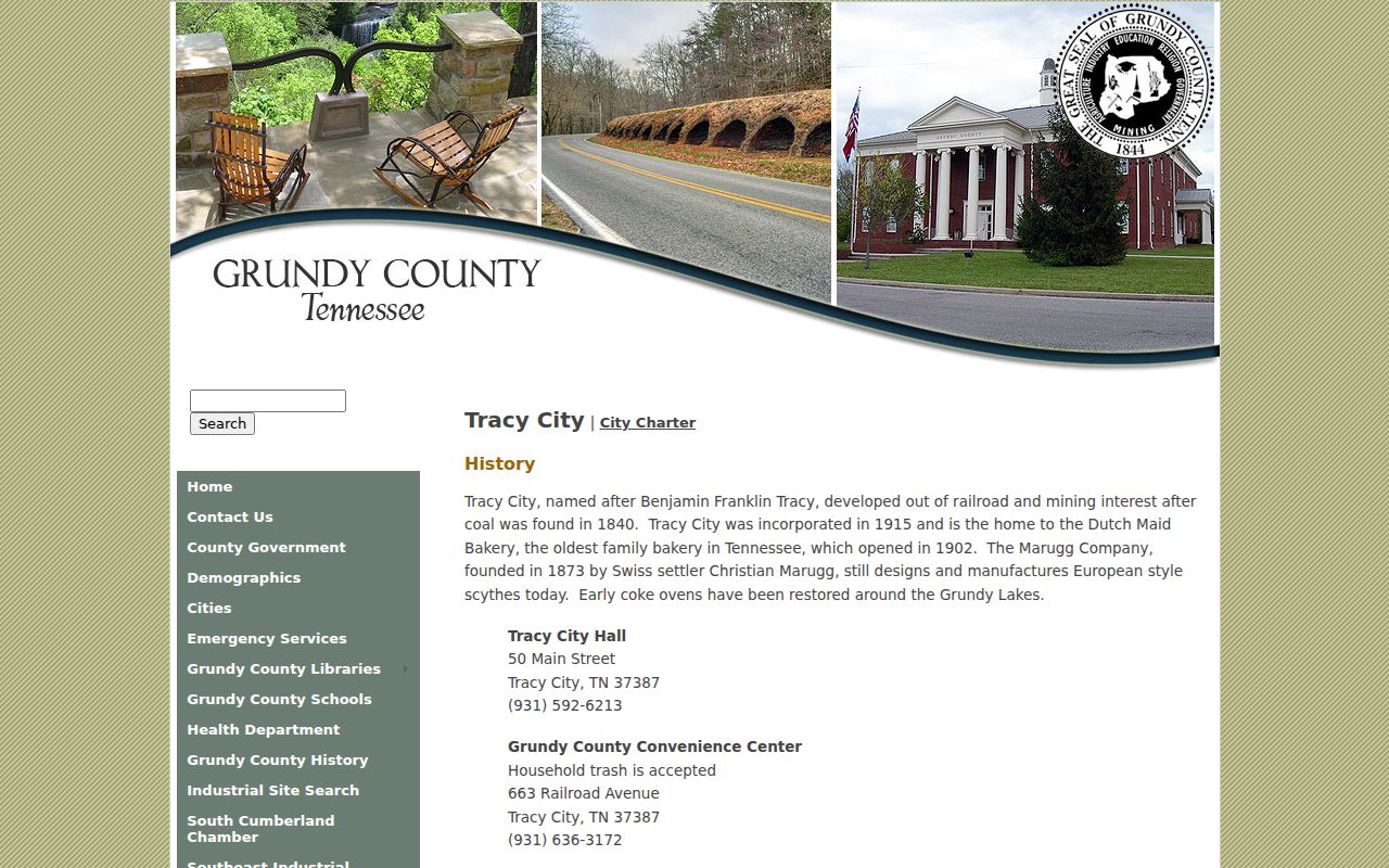 Tracy City police contact for Grundy County arrest records