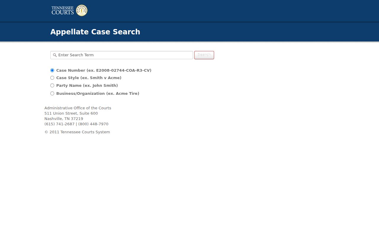 Grundy County criminal court case appeal search in Tennessee Public Case History